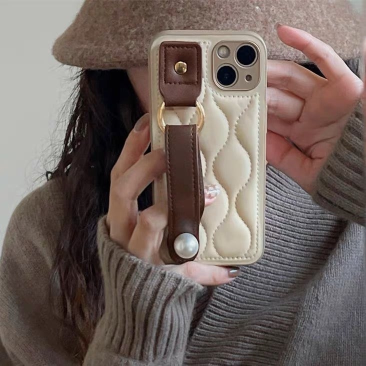 Brown Fluffy iPhone case ブラウンモコモコスマホケース R01364