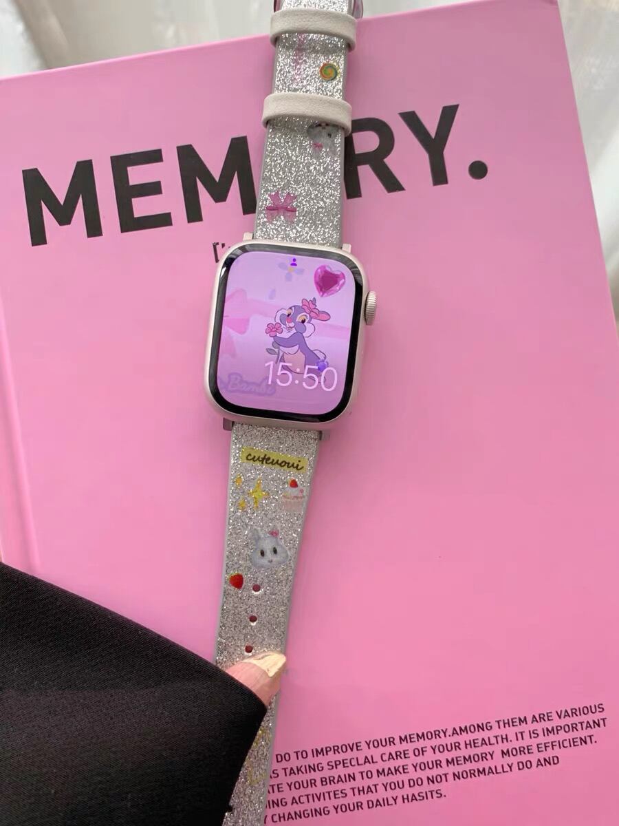Silver Rabbit Apple Watch Band シルバーラビットApple Watch バンド R01405
