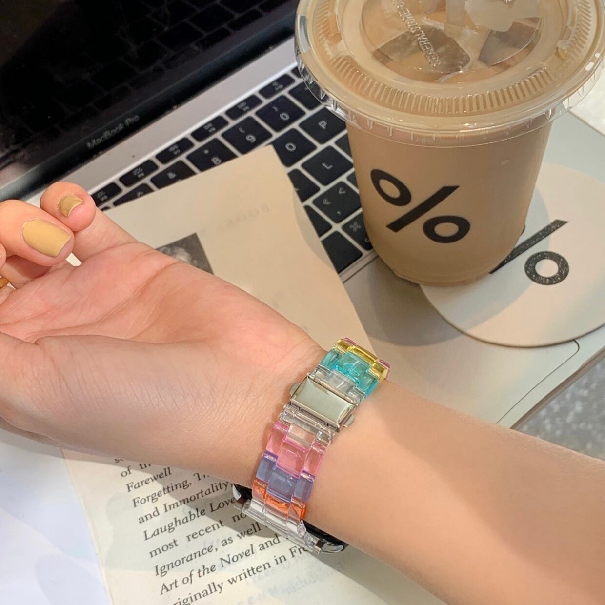 Colorful Clear Skinny Apple Watch Band カラフルクリアスキニーApple Watchバンド R01370