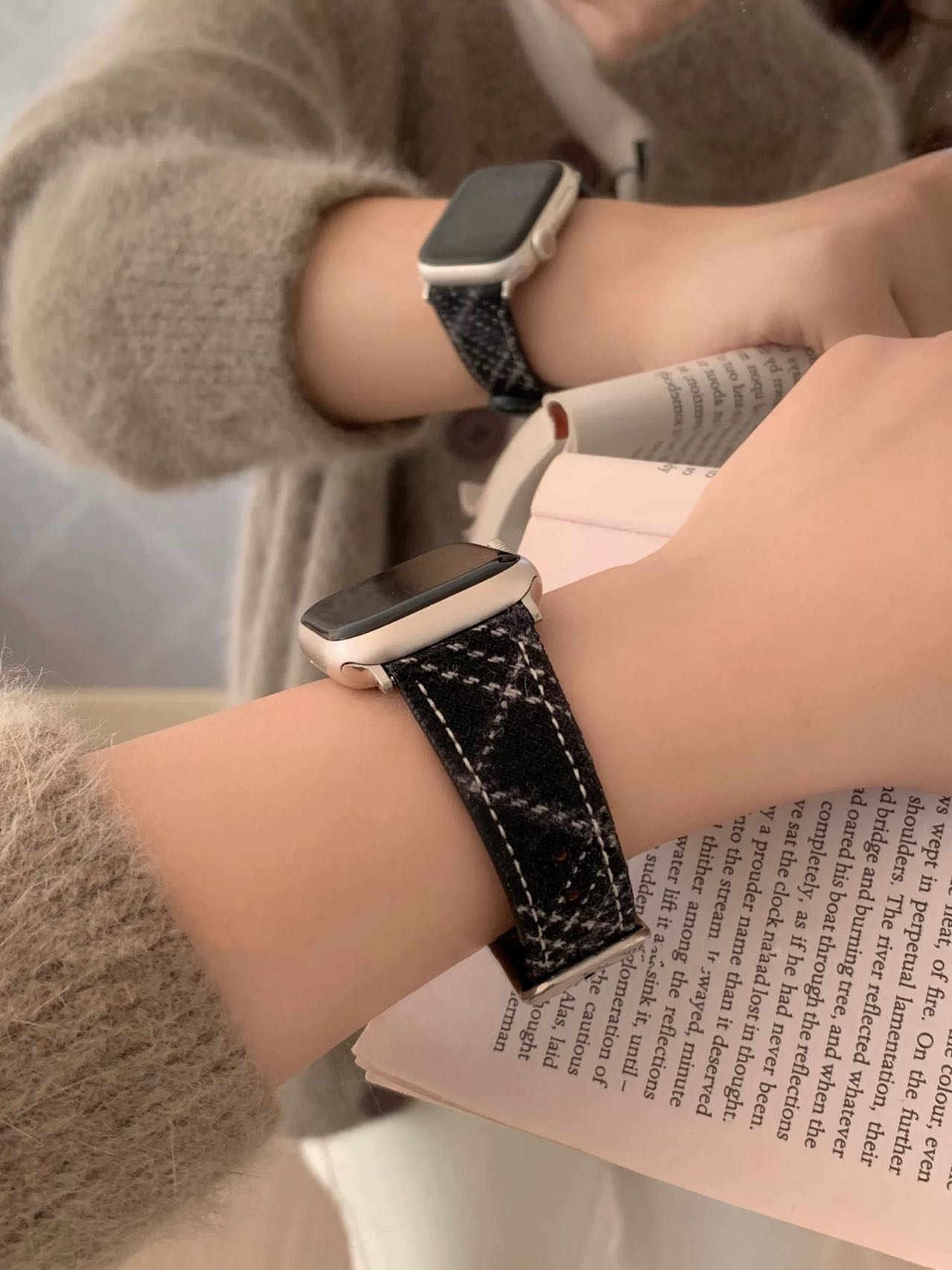 London Check Pattern Apple Watch Band ロンドンチェック柄AppleWatchバンド R02057
