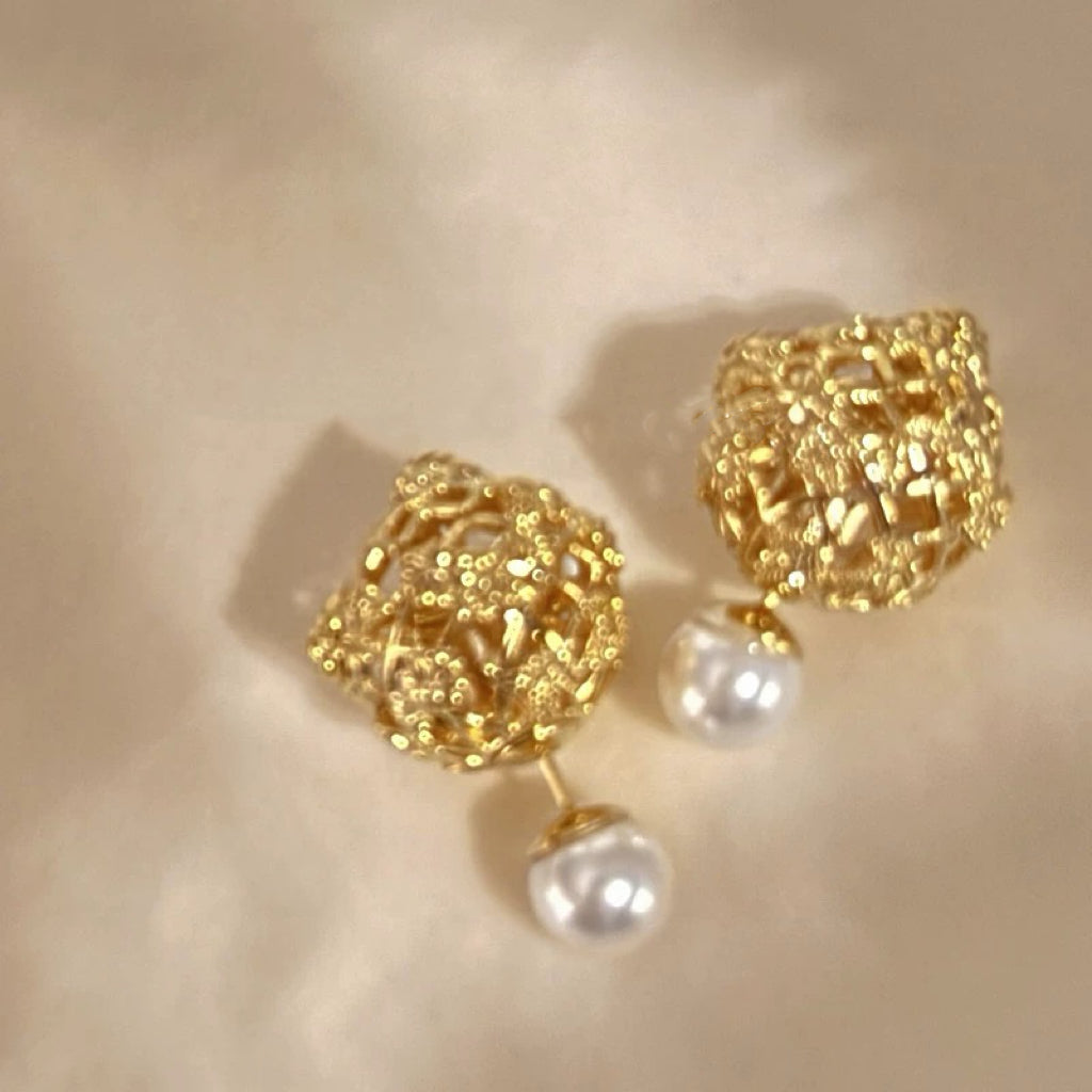 "Gold Flower Bomb" Earring "ゴールドフラワーボム"ピアス R02064