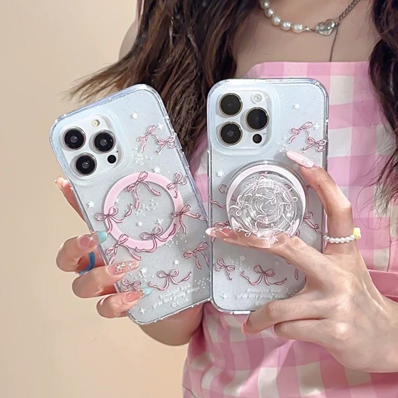 Ribbon Clear MagSafe iPhone Case リボンクリアMagSafe iPhoneケース R01398