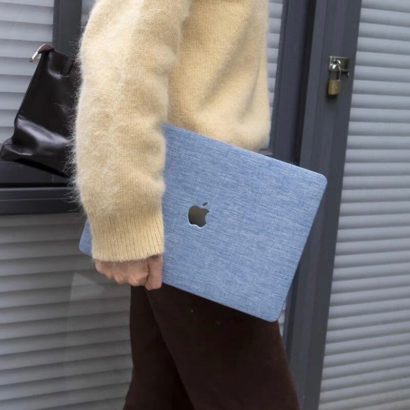 Blue Denim pattern MacBook Cover ブルーデニム柄MacBookカバー R01306