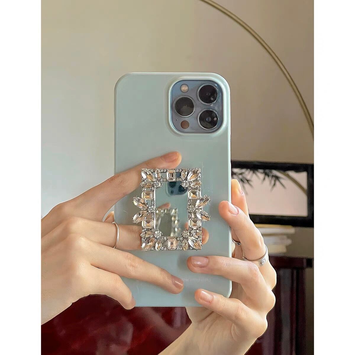 Shining Stand With Pastel Color iPhone case キラキラスタンドとパステルカラーiPhoneケース R01283
