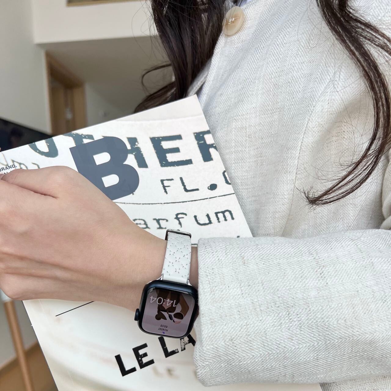 Simple Skinny Diamond lattice Apple Watch Belt R01202