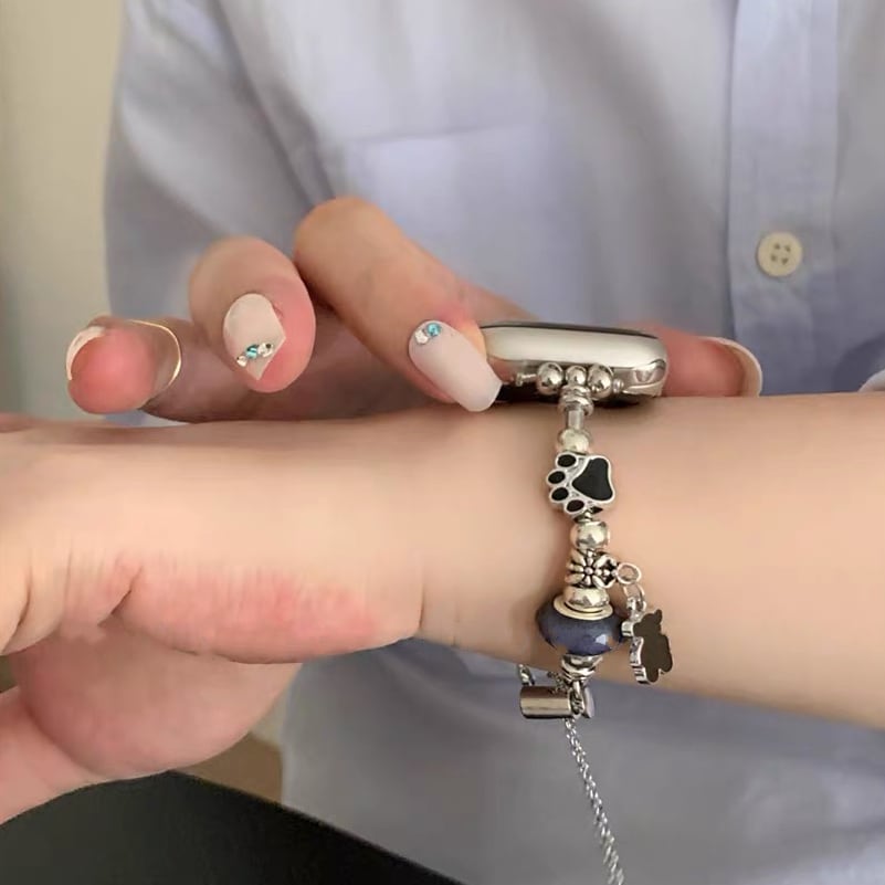 Cute Charm Bracelet Apple Watch band かわいいチャームのブレスレット風Apple Watchバンド R01411