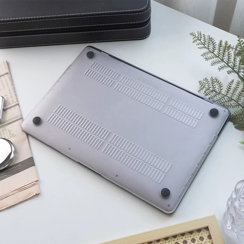 Deep Grey Rock Texture MacBook Cover ディープグレーロック模様MacBookカバー R02023