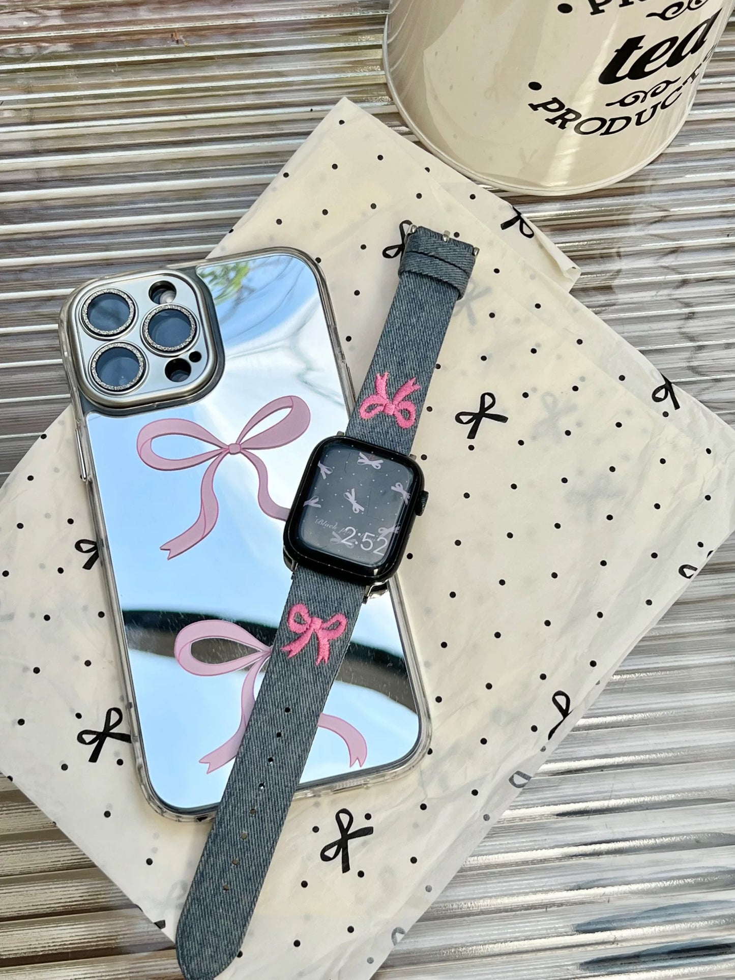 Denim Ribbon Apple Watch Band デニムリボンAppleWatchバンド R02059