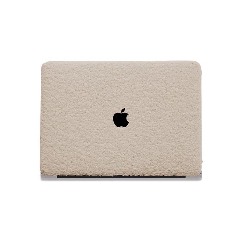 Fluffy Cream MacBook Cover モコモコクリームMacBookカバー R01311
