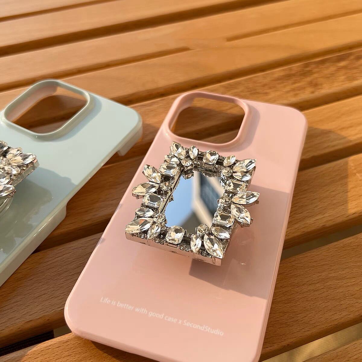 Shining Stand With Pastel Color iPhone case キラキラスタンドとパステルカラーiPhoneケース R01283