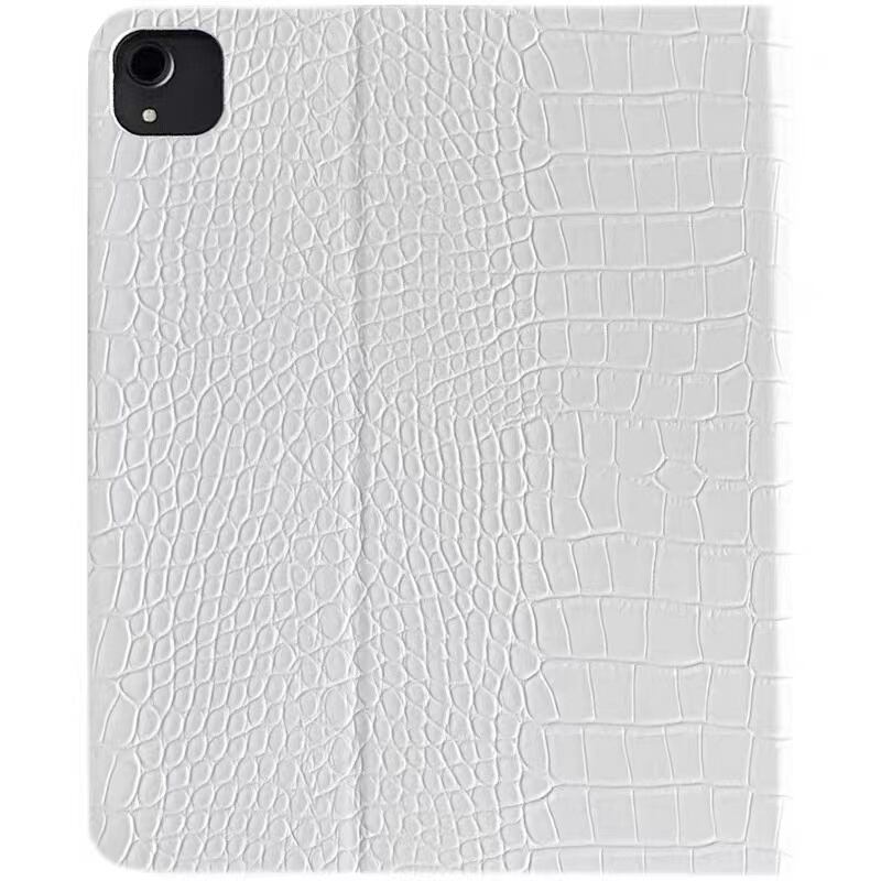 White Leather iPad case R01176