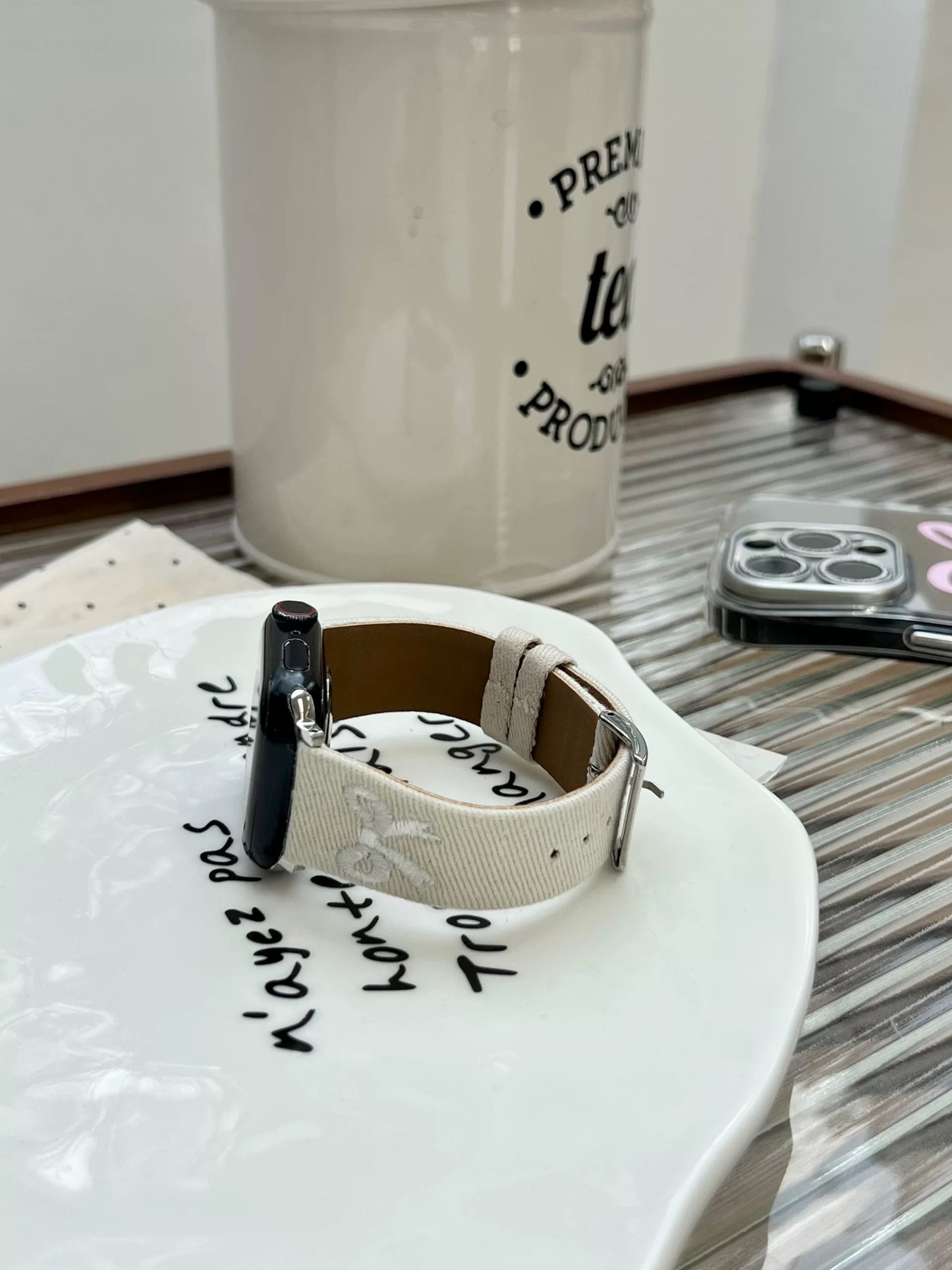 Denim Ribbon Apple Watch Band デニムリボンAppleWatchバンド R02059