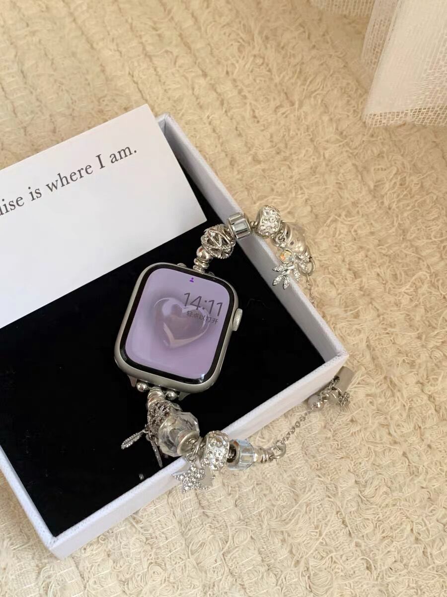 Cute Charm Bracelet Apple Watch band かわいいチャームのブレスレット風Apple Watchバンド R01411