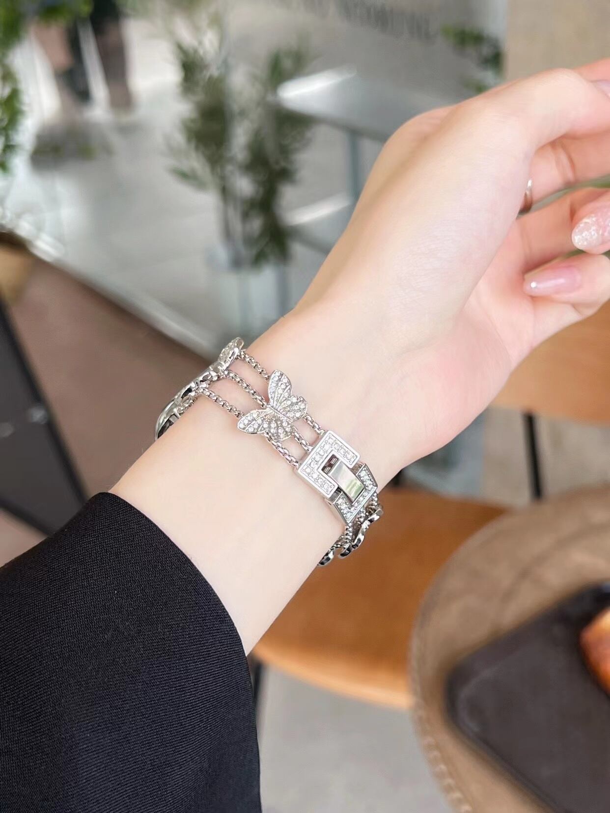 Shining Butterfly Apple Watch Band キラキラバタフライApple Watchバンド R01256
