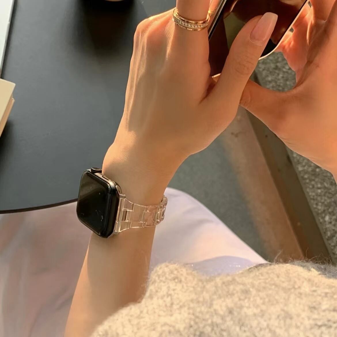 Clear Skinny Apple Watch Band クリアスキニーApple Watchバンド R01237