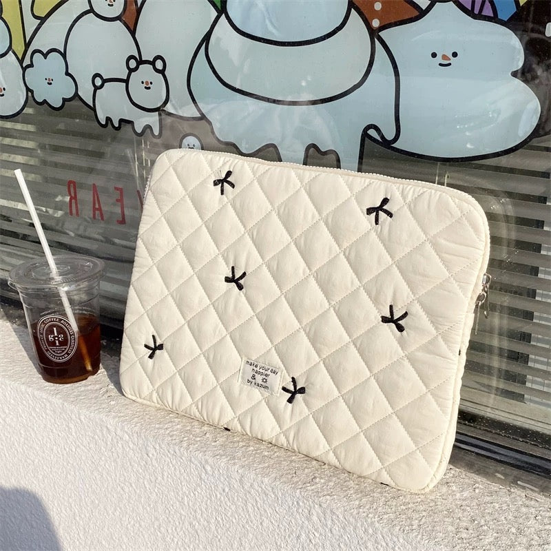 Ribbon Fluffy MacBook Bag リボンモコモコMacBookバッグ R02035