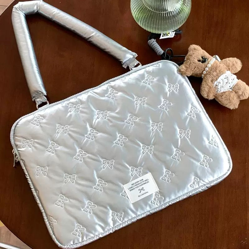 Silver Ribbon MacBook Bag シルバーリボンMacBookバッグ R02030
