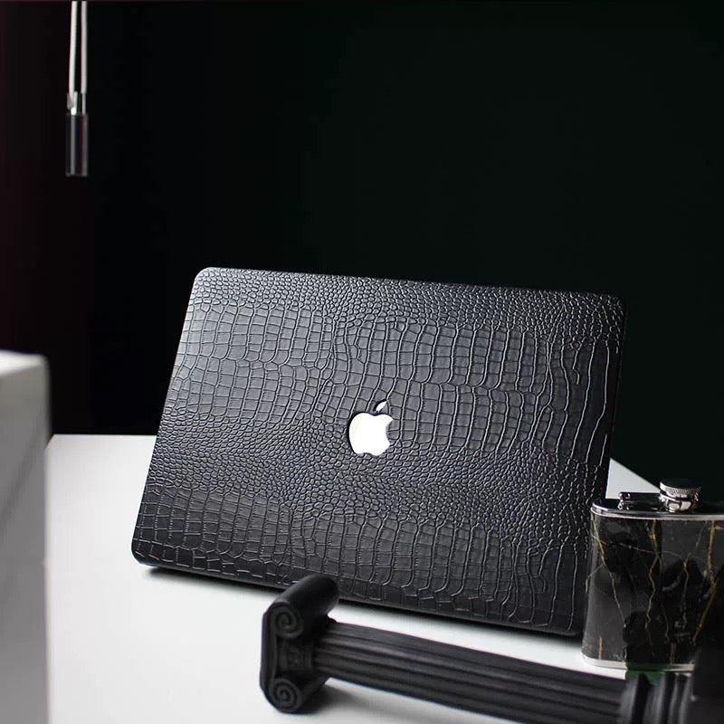 Black Leather Macbook Cover ブラックレザーMacBookカバー MC0036