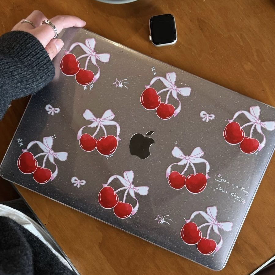 Cherry Ribbon MacBook Cover チェリーリボンMacBookカバー R02026