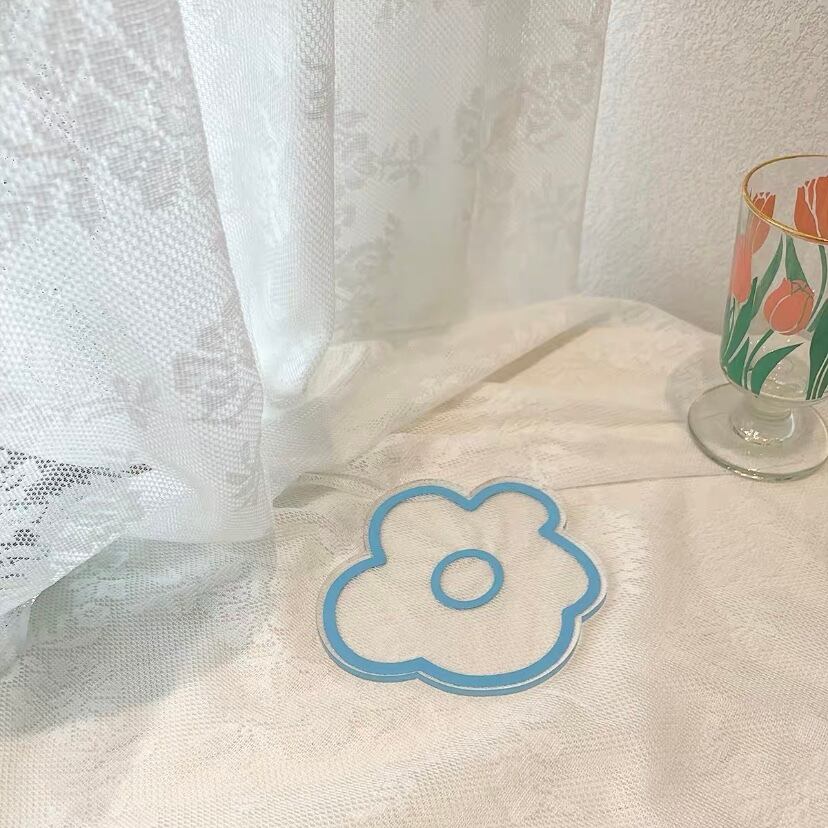 かわいいお花のコースター R0002