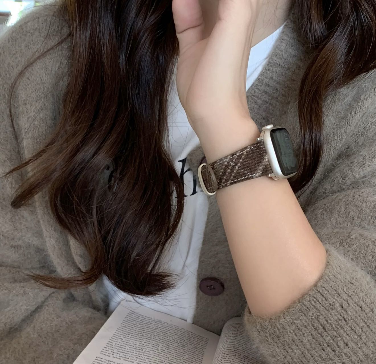 London Check Pattern Apple Watch Band ロンドンチェック柄AppleWatchバンド R02057
