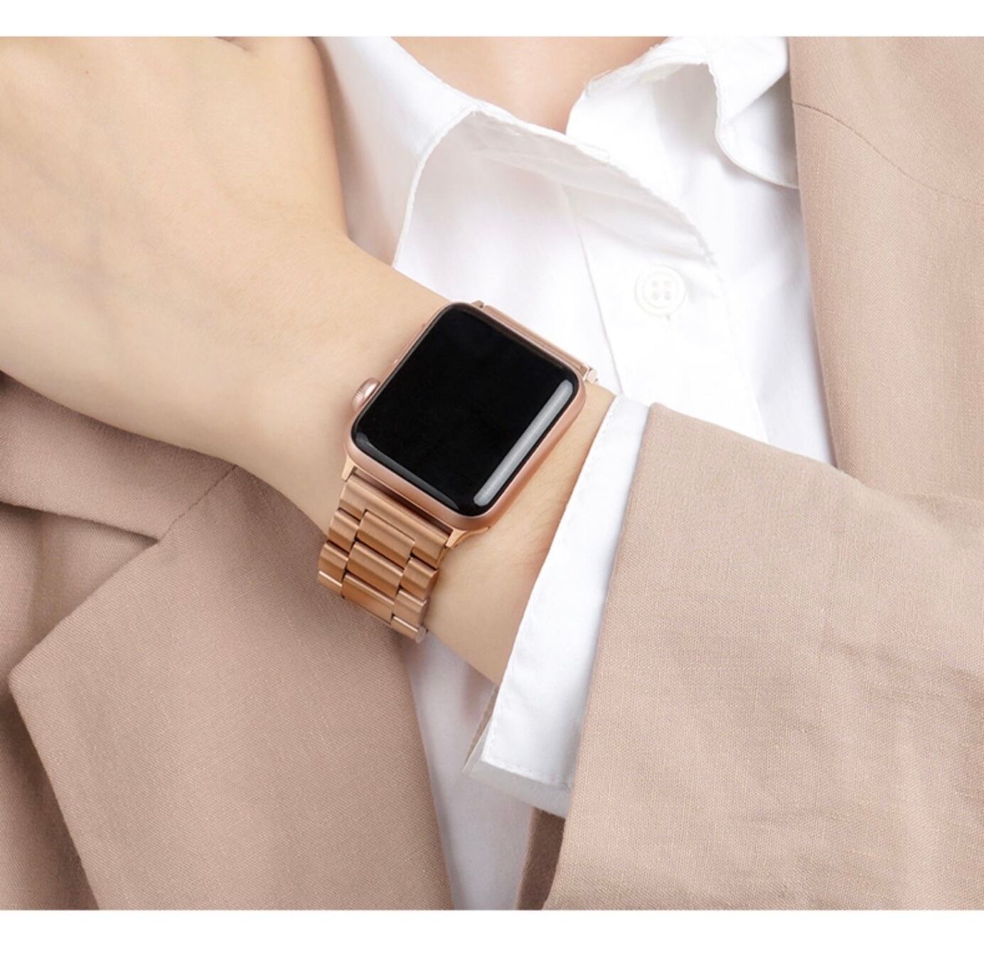 ローズゴールドチェーンのApple Watch Belts アップルウォッチ バンド AWB0001
