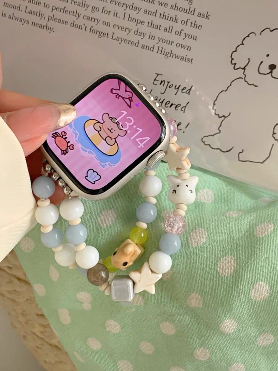 Beads Accessary Bracelate Apple Watch Band ビーズアクセサリーブレスレットApple Watch バンド R01404