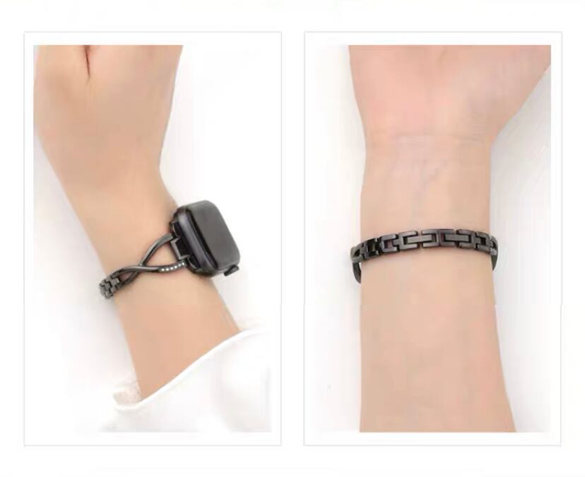 ブラックチェーンのApple Watch Band アップルウォッチベルバンド AWB0060