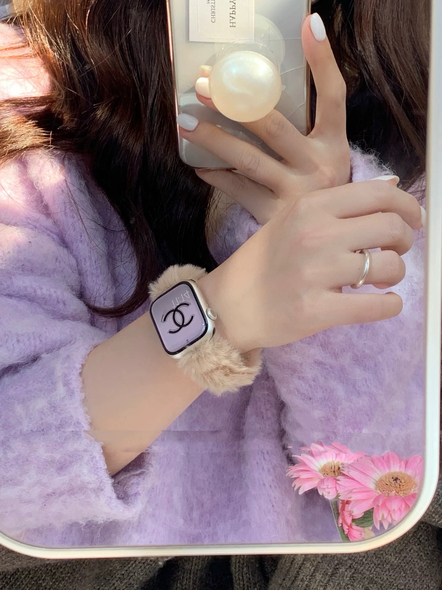 Fluffy Apple Watch Band モコモコAppleWatchバンド R02053