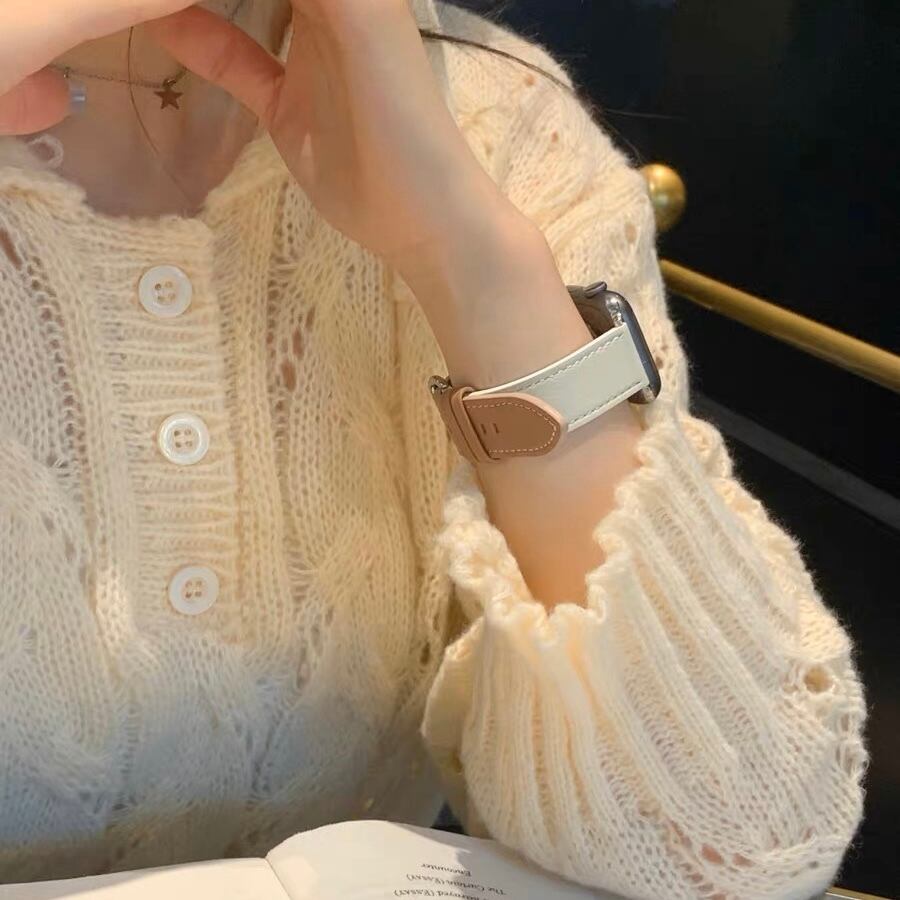 Double Color Leather Apple Watch Band ダブルカラーレザーアップルウォッチバンド R01277