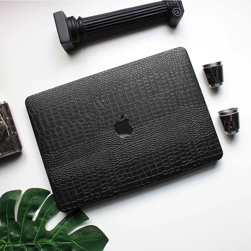 Black Leather Macbook Cover ブラックレザーMacBookカバー MC0036