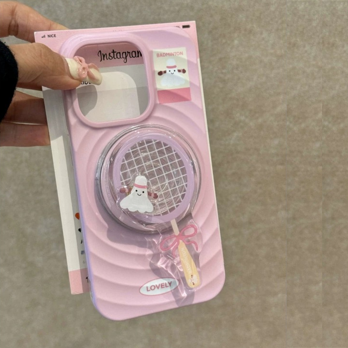 Badminton MagSafe Stand iPhone case バトミントンMagSafeスタンドスマホケース R02001
