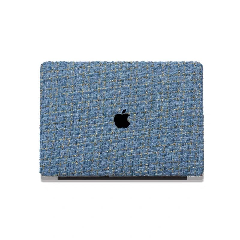 Light Blue Tweed MacBook Cover ライトブルーツイードMacBookカバー R01419