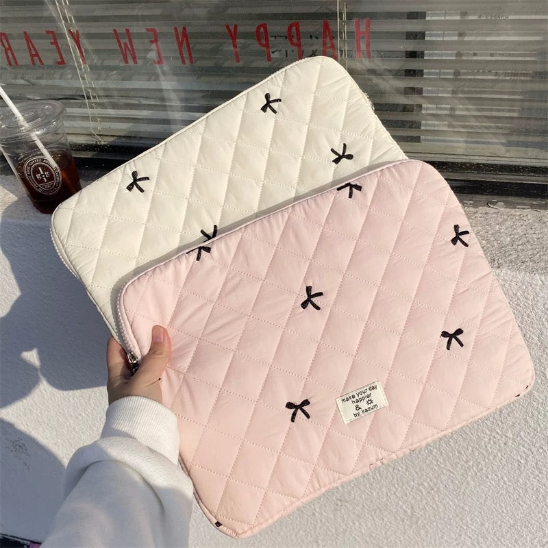Ribbon Fluffy MacBook Bag リボンモコモコMacBookバッグ R02035