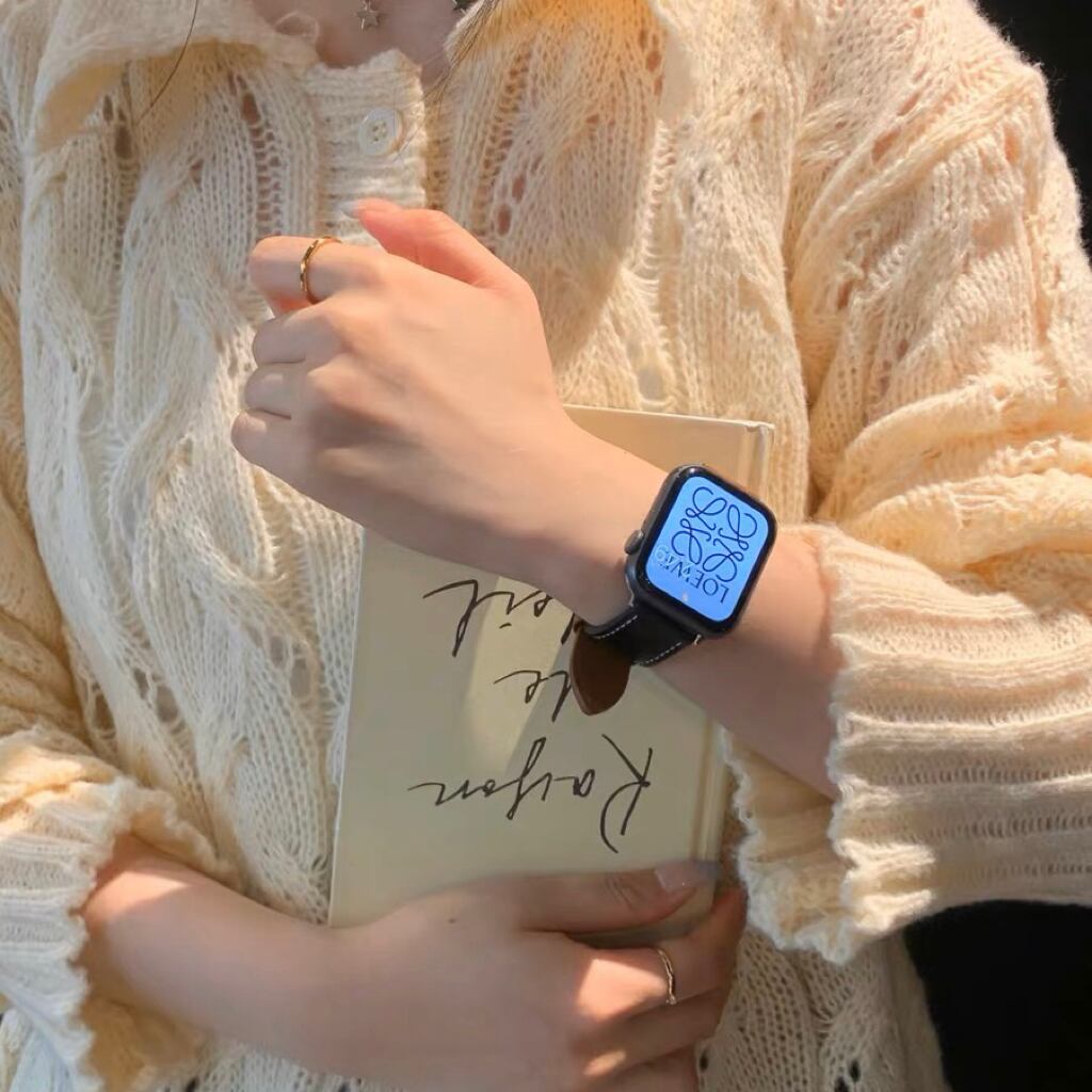 Double Color Leather Apple Watch Band ダブルカラーレザーアップルウォッチバンド R01277