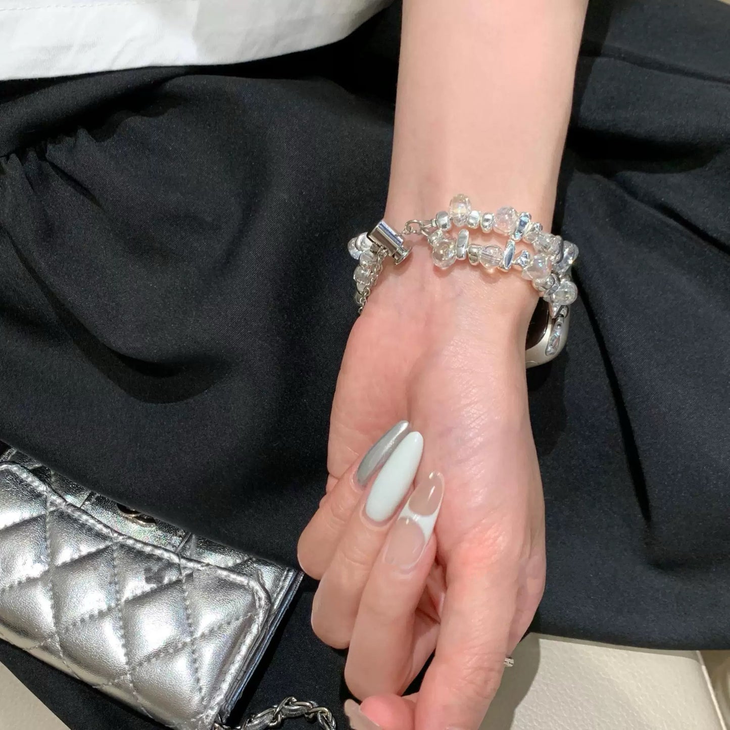 Crystal Bracelet Apple Watch Band クリスタルブレスレット風AppleWatchバンド R02102