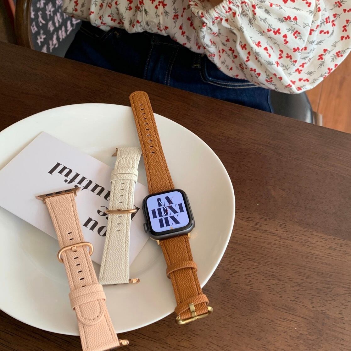 Simple Leather Apple Watch Band シンプルレザーアップルウォッチバンド R01275