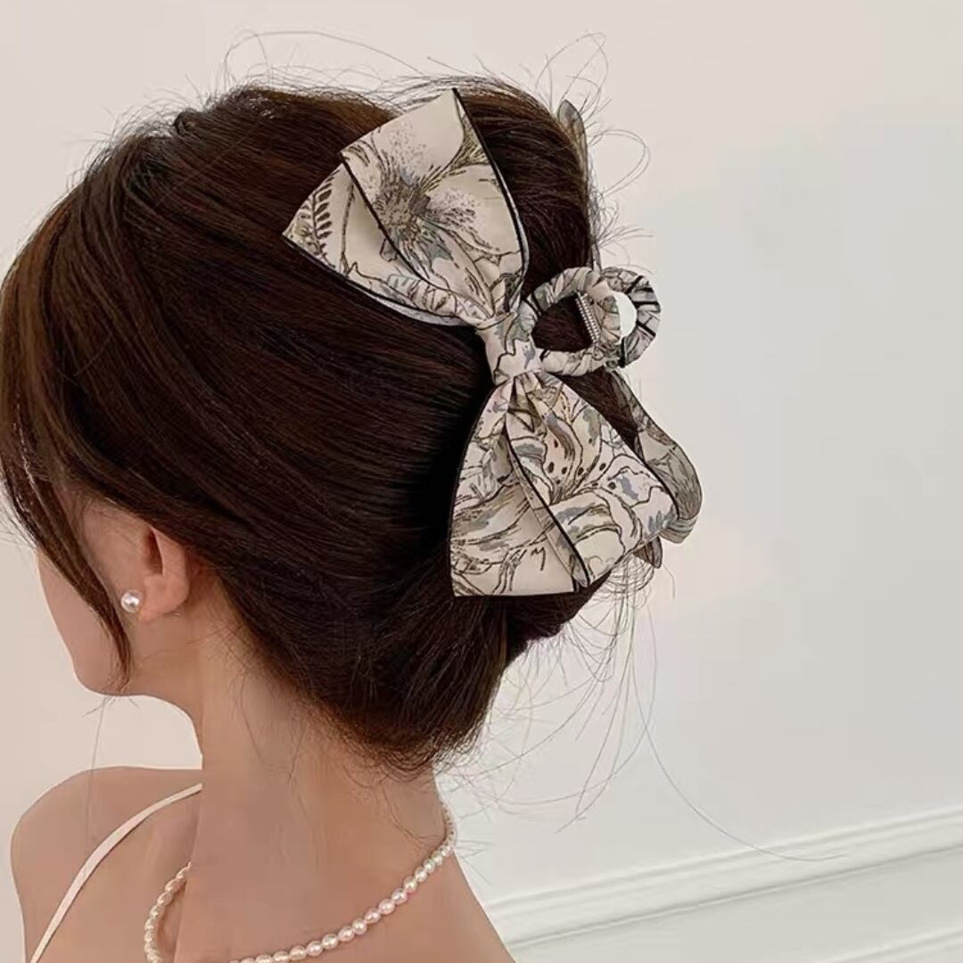 Flower Ribbon Hair Clip R01435