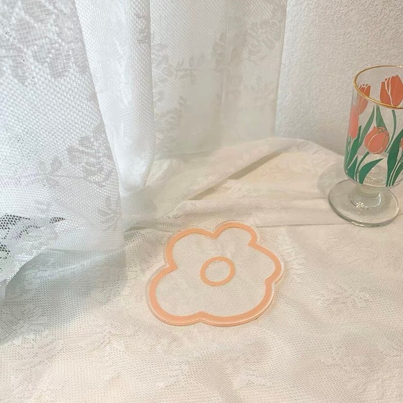 かわいいお花のコースター R0002