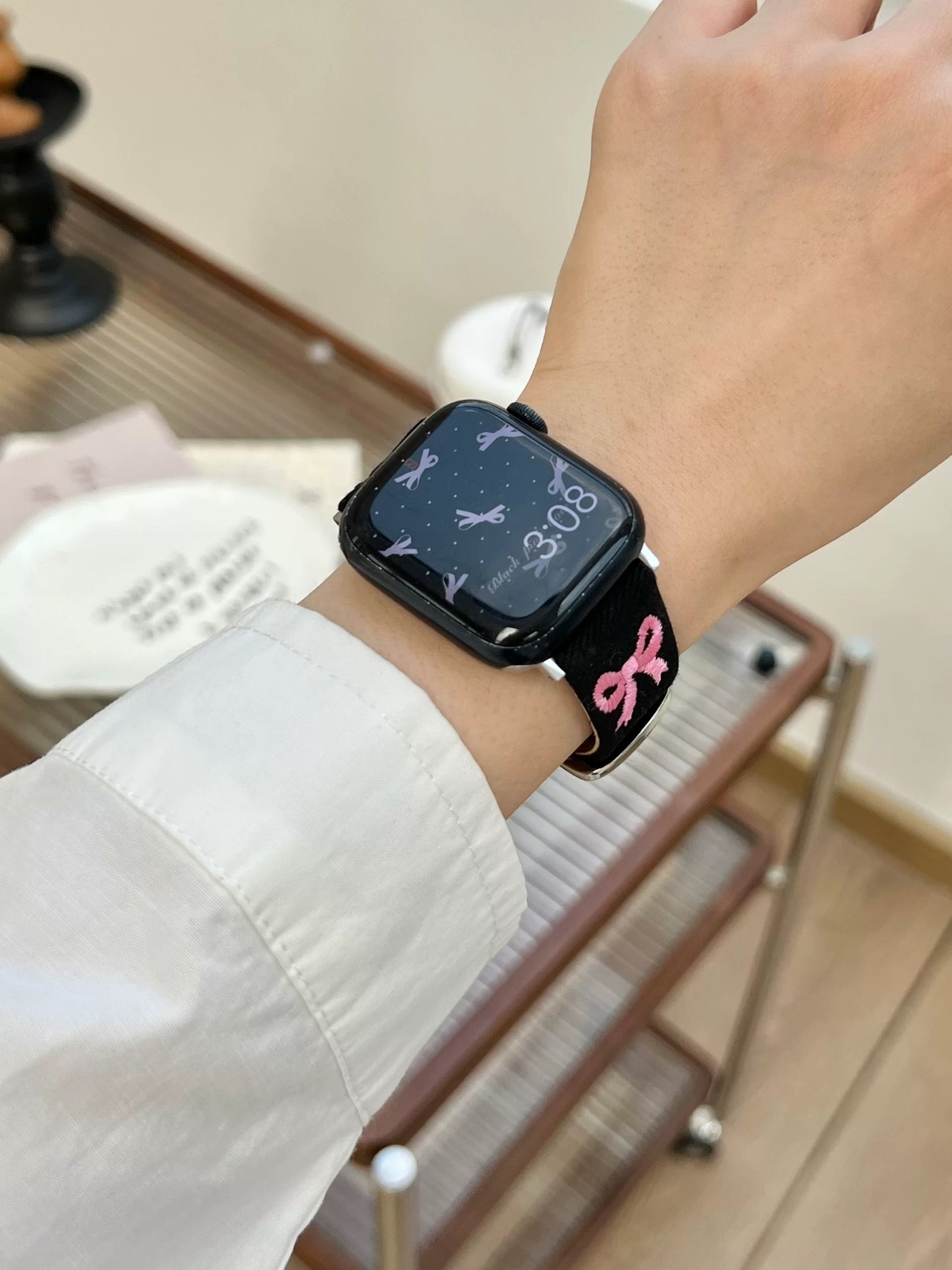 Denim Ribbon Apple Watch Band デニムリボンAppleWatchバンド R02059