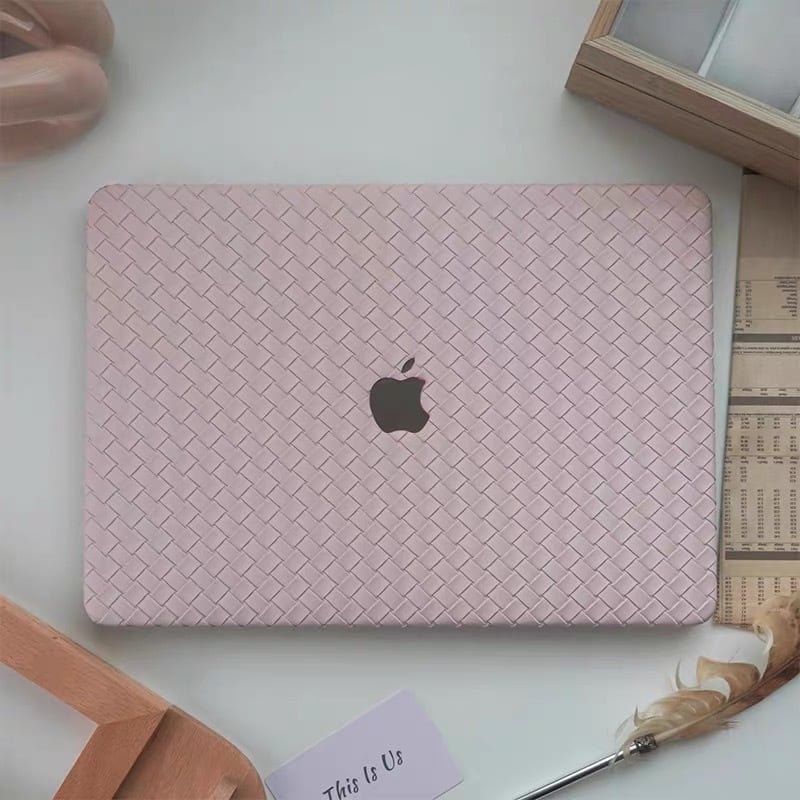 Pink Weave MacBook Cover ピンク編みMacBookカバー R01443