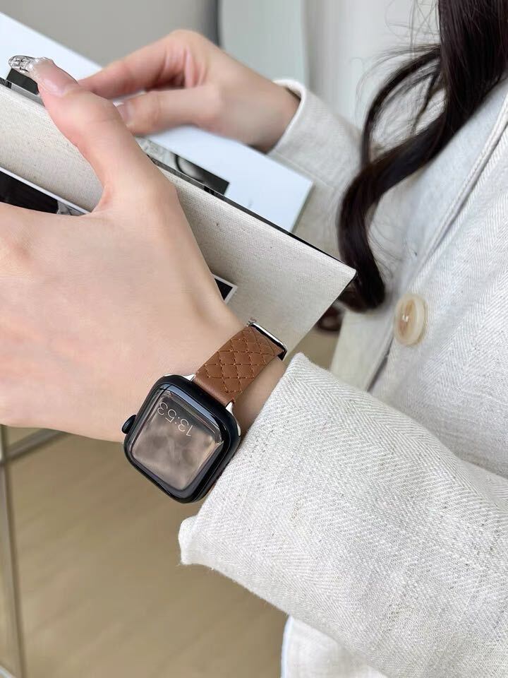 Simple Skinny Diamond lattice Apple Watch Belt R01202