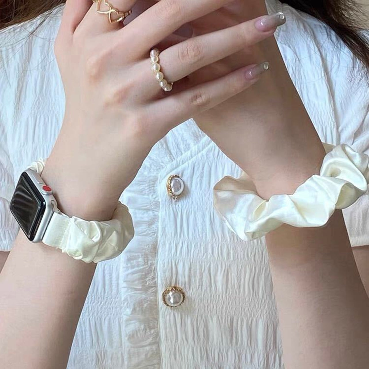 iSeriesWatch Apple Watch Belts ヘアゴム風 アップルウォッチベルト バンド 時計用ベルト AWB0032