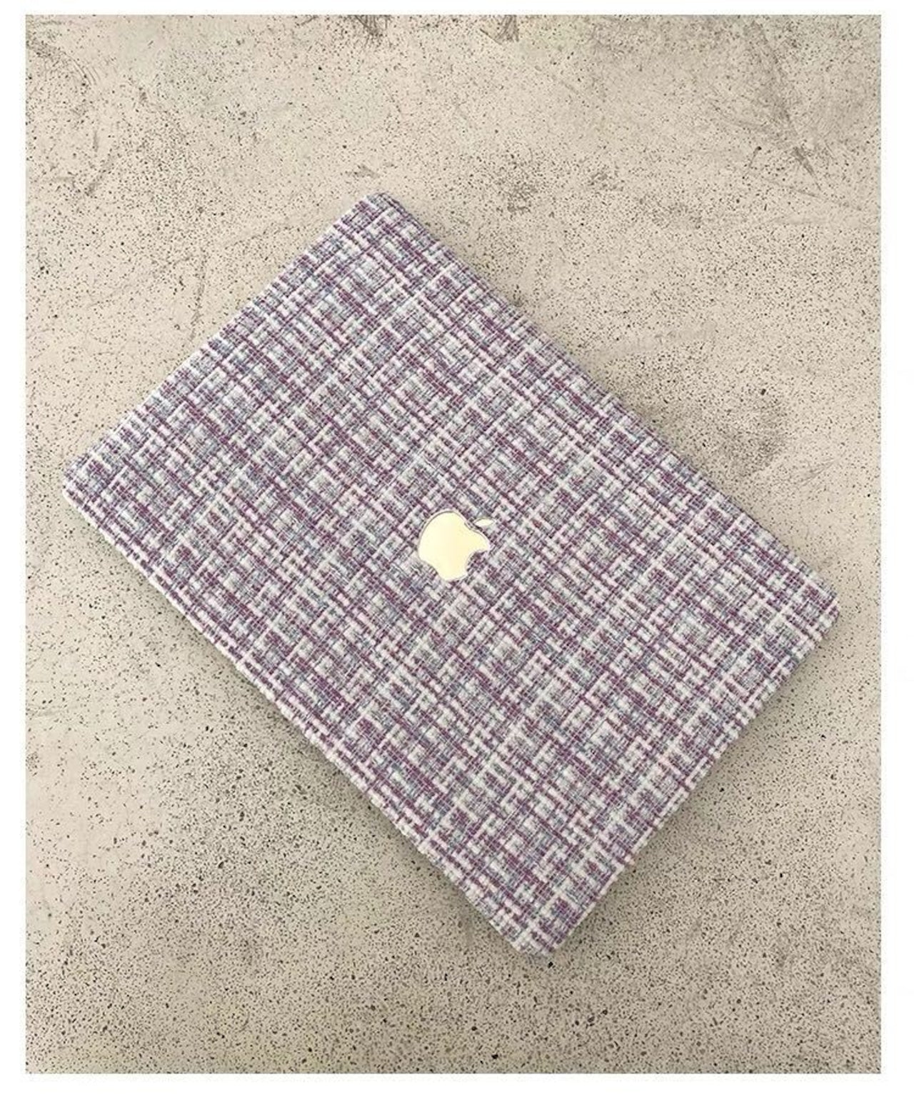 Purple Tweed MacBook Cover パープルツイードMacBookカバー R01446