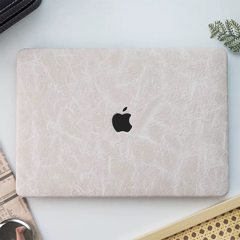 Cream Rock Texture MacBook Cover クリームロック模様MacBookカバー R02020