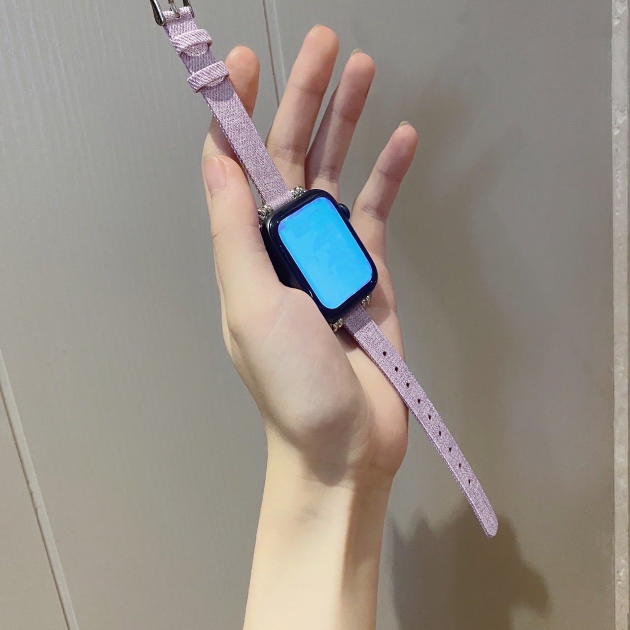 かわいいパープルのApple Watch Belts アップルウォッチベルト バンド 時計用ベルト AWB0037