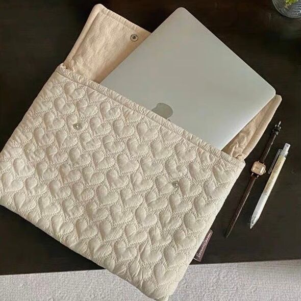 Fluffy Heart MacBook iPad Bag モコモコハートMacBook iPad バッグ R01297