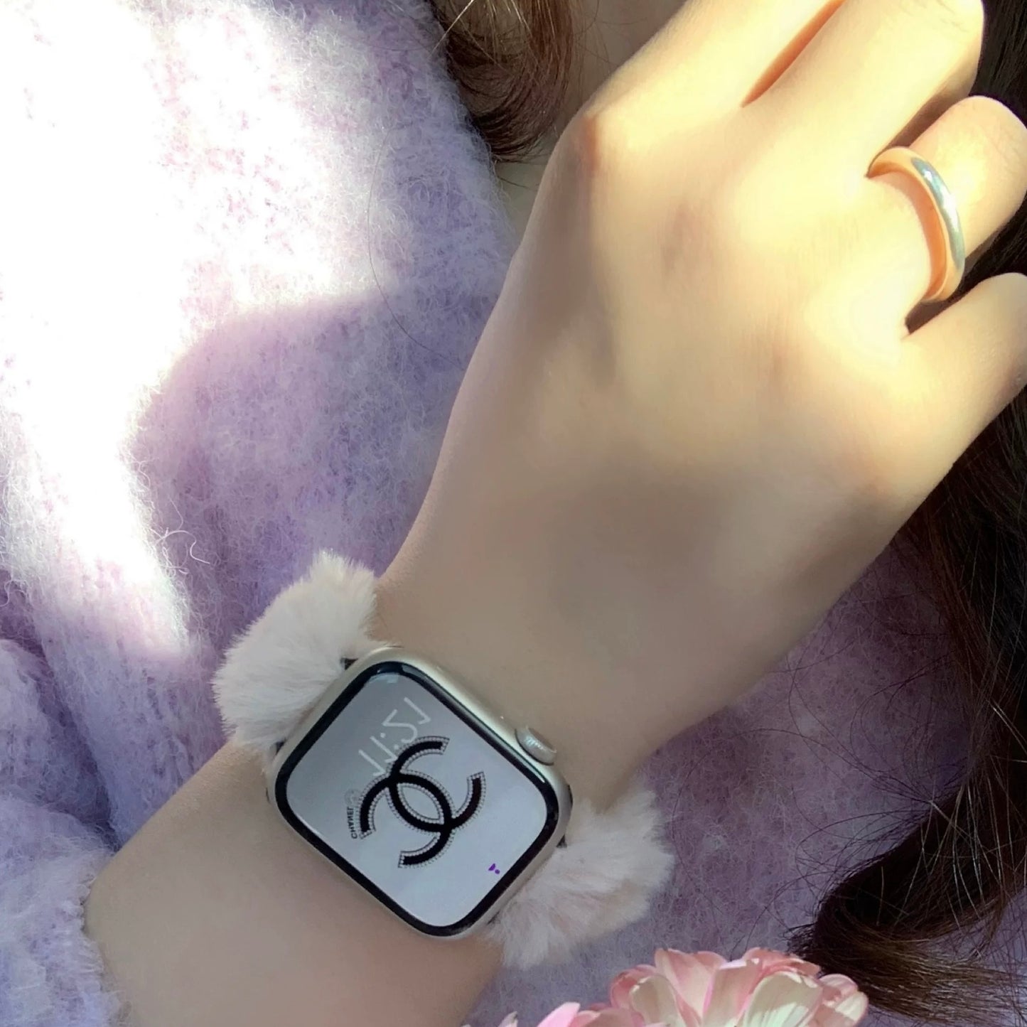 Fluffy Apple Watch Band モコモコAppleWatchバンド R02053