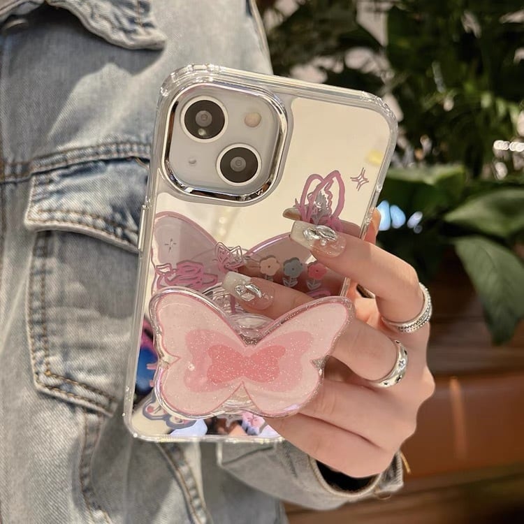 Butterfly Mirror Case with Butterfly stand R01382