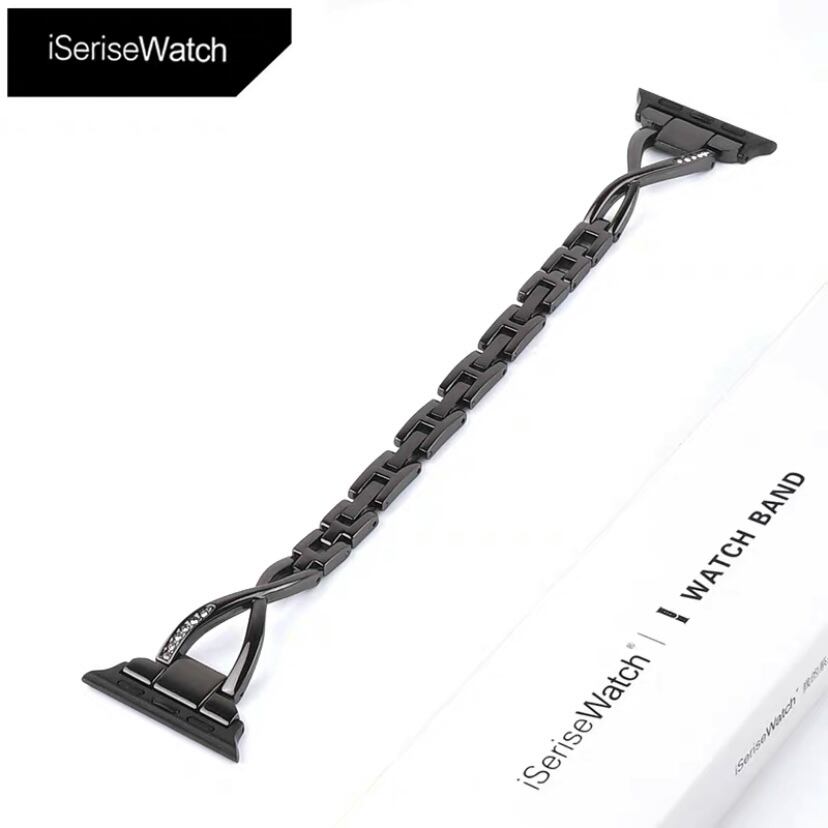 ブラックチェーンのApple Watch Band アップルウォッチベルバンド AWB0060